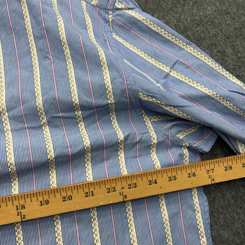 Robert Graham Flip Cuff Shirt Mens 3XL Multicolored Striped Long Sleeve - Picture 5 of 8